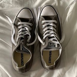 Converse women’s size 6.5. Worn once/charcoal grey